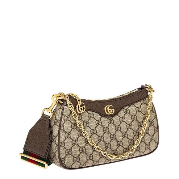 Gucci Ophidia Gg Small Canvas & Leather Shoulder Bag, Beige - Picture 3 of 3